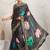 Grey printed satin fashion saree with blouse piece