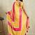 Yellow printed satin fashion saree with blouse piece