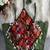 Women's dark pista navratri blouse | kutchi embroidered noodles strap blouse | hand mirror work cotton choli