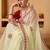 Cream plain tissue festive wear saree with blouse piece