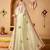 Cream plain tissue festive wear saree with blouse piece