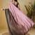 Pink plain satin designer saree with blouse piece