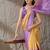 Multi plain satin designer saree with blouse piece