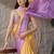 Multi plain satin designer saree with blouse piece