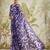 Purple printed blended cotton designer saree with blouse piece