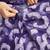 Purple printed blended cotton designer saree with blouse piece