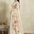 Off white printed blended cotton designer saree with blouse piece