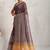 Purple printed blended cotton designer saree with blouse piece