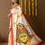 White printed silk blend ethnic saree with blouse piece