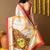 White printed silk blend ethnic saree with blouse piece