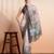 Grey printed pure georgette casual saree with blouse piece