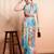 White printed pure georgette casual saree with blouse piece