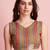 Cream printed linen casual saree with blouse piece