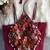 Women's maroon navratri blouse | kutchi embroidered noodles strap choli | hand mirror work cotton blouse