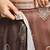 Coffee brown printed blended cotton designer saree with blouse piece