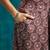 Black printed blended cotton designer saree with blouse piece