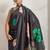 Grey printed satin fashion saree with blouse piece
