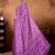 Lavender printed satin fashion saree with blouse piece