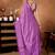 Lavender printed satin fashion saree with blouse piece