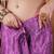 Lavender printed satin fashion saree with blouse piece