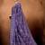 Purple printed satin fashion saree with blouse piece