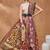 Maroon printed silk blend ethnic saree with blouse piece