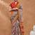 Grey printed silk blend ethnic saree with blouse piece