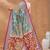 Blue printed silk blend ethnic saree with blouse piece