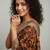 Black floral printed jute casual saree with blouse piece