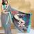 White printed crepe casual saree with blouse piece
