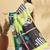 Green printed crepe casual saree with blouse piece