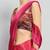 Pink plain satin designer saree with blouse piece