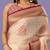 Maroon printed brasso casual saree with blouse piece
