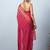 Pink elegant printed georgette saree with blouse piece