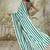 Green printed satin fashion saree with blouse piece