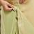 Green elegant zari woven linen saree with blouse piece