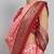 Pink printed silk blend ethnic saree with blouse piece