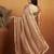 Brown plain chiffon designer saree with blouse piece