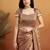 Brown plain chiffon designer saree with blouse piece