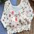 Off white floral embroidered cotton designer readymade saree blouse for women festive ethnic wear