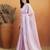Lavender plain tissue festive wear saree with blouse piece