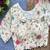 Off white floral embroidered cotton designer readymade saree blouse for women festive ethnic wear