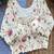 Off white floral embroidered cotton designer readymade saree blouse for women festive party wear