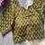 Olive green printed cotton designer readymade saree blouse for women festive traditional ethnic wear
