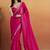 Magenta plain tissue festive wear saree with blouse piece