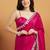 Magenta plain tissue festive wear saree with blouse piece