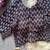Navy blue printed cotton designer readymade saree blouse for women festive traditional ethnic wear