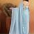 Turquoise blue plain tissue festive wear saree with blouse piece