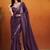 Purple plain tissue festive wear saree with blouse piece