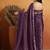 Purple plain tissue festive wear saree with blouse piece
